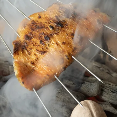 炭火で焼かれた穴子の蒲焼